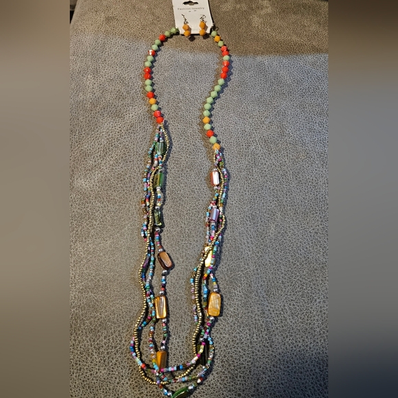 PICK 1 - Boho Beaded Set or Pastel Howlite Bead Necklace Set ~ NEW - Picture 5 of 6